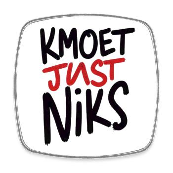 Just Niks Graffiti Red Black - Square fridge magnet - white - Front