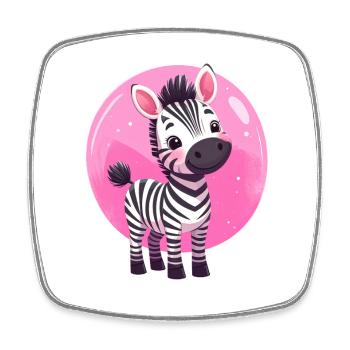 Zebra - Viereckiger Kühlschrankmagnet - Weiß - Vorne
