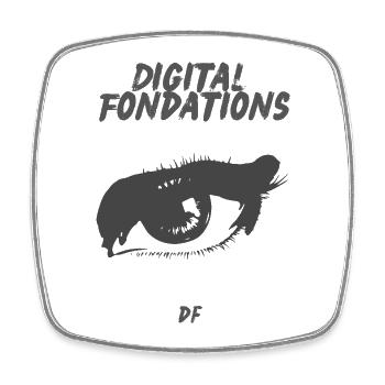 DF - Square fridge magnet - white - Front