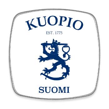 Kuopio Suomi, Finlande, Finlande - Magnet carré - blanc - Devant