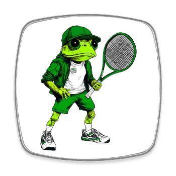 Tennis Frogs - Magnet carré - blanc - Devant