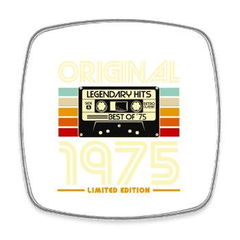 Originale limitierte Kassette von 1975 - Viereckiger Kühlschrankmagnet - Weiß - Vorne
