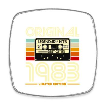 1983 Retro Limited Edition Kassette - Viereckiger Kühlschrankmagnet - Weiß - Vorne