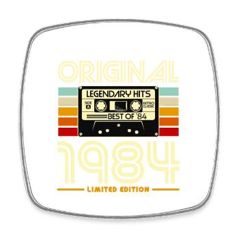 Original 1984 Retro Cassette - Magnet carré - blanc - Devant