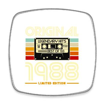 Original 1988 Limited Edition Cassette - Square fridge magnet - white - Front