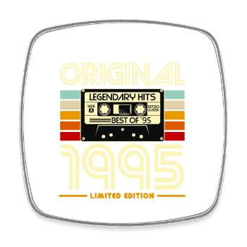 Original 1995 Retro Cassette - Square fridge magnet - white - Front