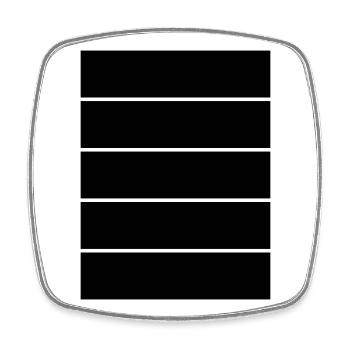 Minimalist horizontal lines - Square fridge magnet - white - Front