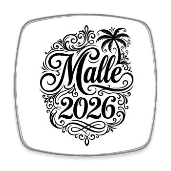 Malle 2026 Palme Mallorca - Square fridge magnet - white - Front