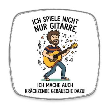 Gitarre Spielen Humor Musiker - Viereckiger Kühlschrankmagnet - Weiß - Vorne