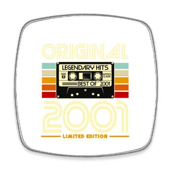 Original 2001 Hits Cassette Vintage - Magnet carré - blanc - Devant