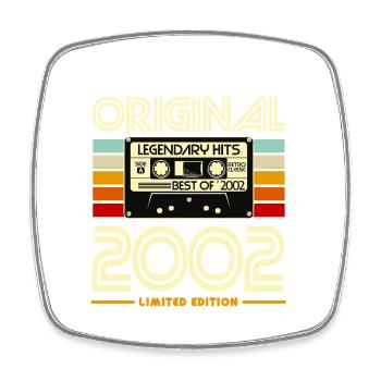 Original Retro Cassette 2002 - Square fridge magnet - white - Front