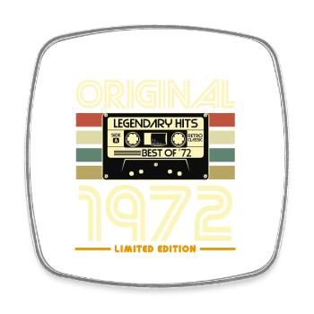 Original 1972 Hits Cassette Rétro - Magnet carré - blanc - Devant