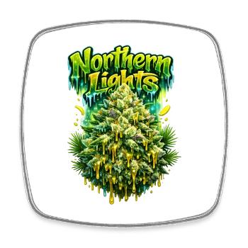 Northern Lights Graffiti Classic Print - Magnet carré - blanc - Devant