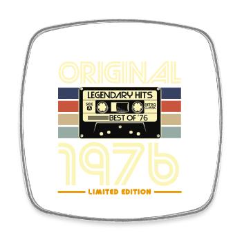 Kassette Vintage 1976 Original - Viereckiger Kühlschrankmagnet - Weiß - Vorne