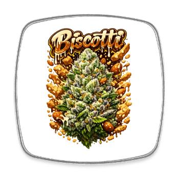 Biscotti Cookie Graffiti Art Print - Magnet carré - blanc - Devant