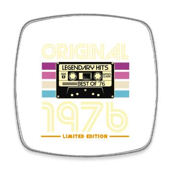 Kassette Retro 1976 Edition - Viereckiger Kühlschrankmagnet - Weiß - Vorne