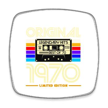 Original 1970 Cassette Retro Édition - Magnet carré - blanc - Devant