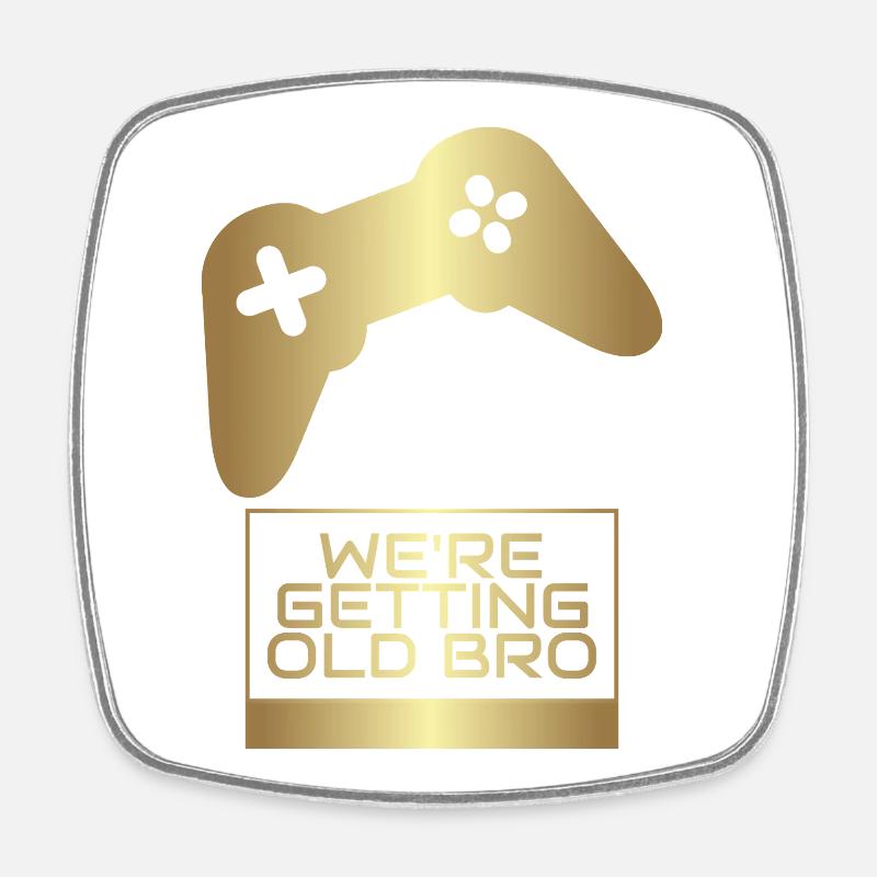 On devient vieux, frère gamer - Magnet carré - blanc