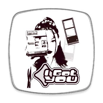I Got You Ciné Graphic - Square fridge magnet - white - Front