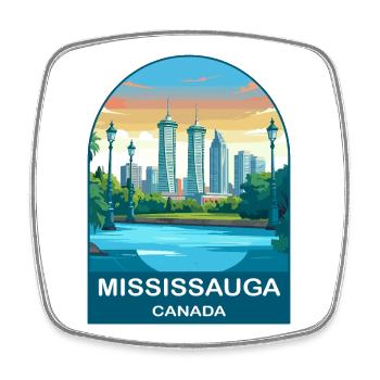 Mississauga Canada Absolute Towers Travel Art - Square fridge magnet - white - Front