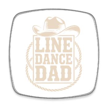Père de la danse en ligne - Magnet carré - blanc - Devant