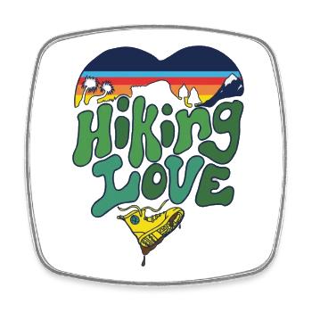 Hiking & Nature Lover - Square fridge magnet - white - Front