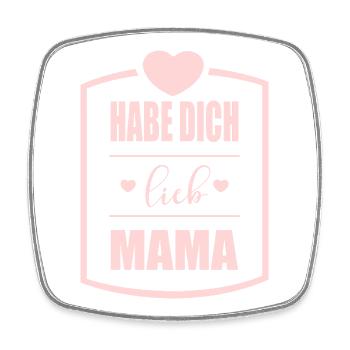 Muttertag Mama Liebe - Viereckiger Kühlschrankmagnet - Weiß - Vorne