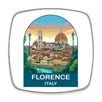 Florence, Italie, affiches de voyage vintage - Magnet carré - blanc - Devant