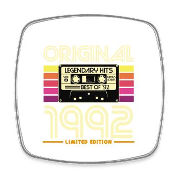Original 1992 Cassette Retro - Square fridge magnet - white - Front