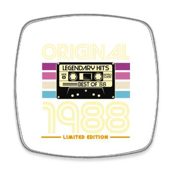 Original 1988 Cassette Rétro - Magnet carré - blanc - Devant