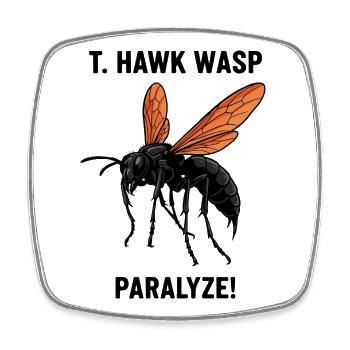 Pepsis Danger lähmt Tarantula-Hawk-Wespe - Viereckiger Kühlschrankmagnet - Weiß - Vorne