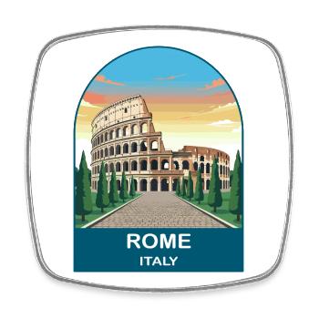 Art d’affiches de voyage vintage Rome Italie - Magnet carré - blanc - Devant