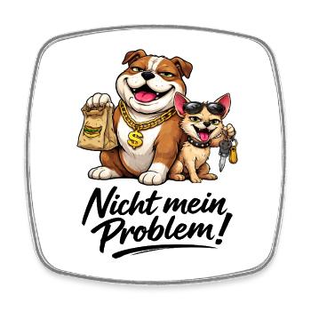 Luxus-Hundebande Cartoon - Viereckiger Kühlschrankmagnet - Weiß - Vorne