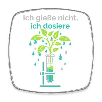 Hydroponik Garten Wasser Technik - Viereckiger Kühlschrankmagnet - Weiß - Vorne