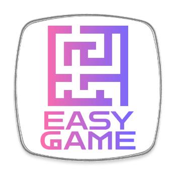Maze Neon Easy Game Logo - Square fridge magnet - white - Front