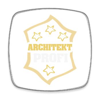 Architekt als Arbeit - Viereckiger Kühlschrankmagnet - Weiß - Vorne