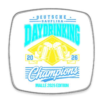 Malle 2026 Daydrinking Champions Malle 2026  - Viereckiger Kühlschrankmagnet - Weiß - Vorne