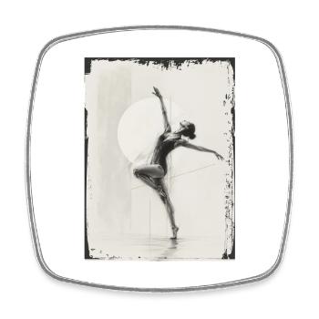 Danseur Tänzerin - Magnet carré - blanc - Devant