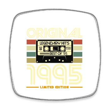 Original 1995 Cassette Retro - Square fridge magnet - white - Front