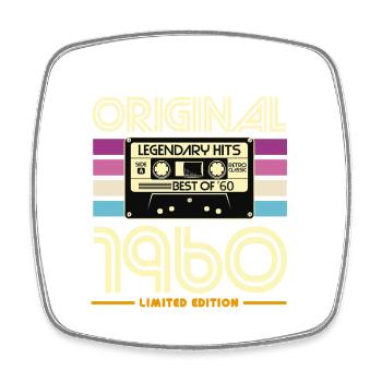 Original 1960 Cassette Retro - Magnet carré - blanc - Devant
