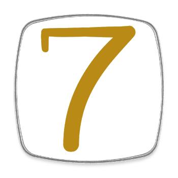 7 - Square fridge magnet - white - Front