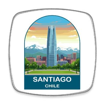 CTY02170 - Square fridge magnet - white - Front