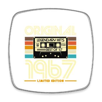 Vintage 1967 Limited Edition Kassette - Viereckiger Kühlschrankmagnet - Weiß - Vorne