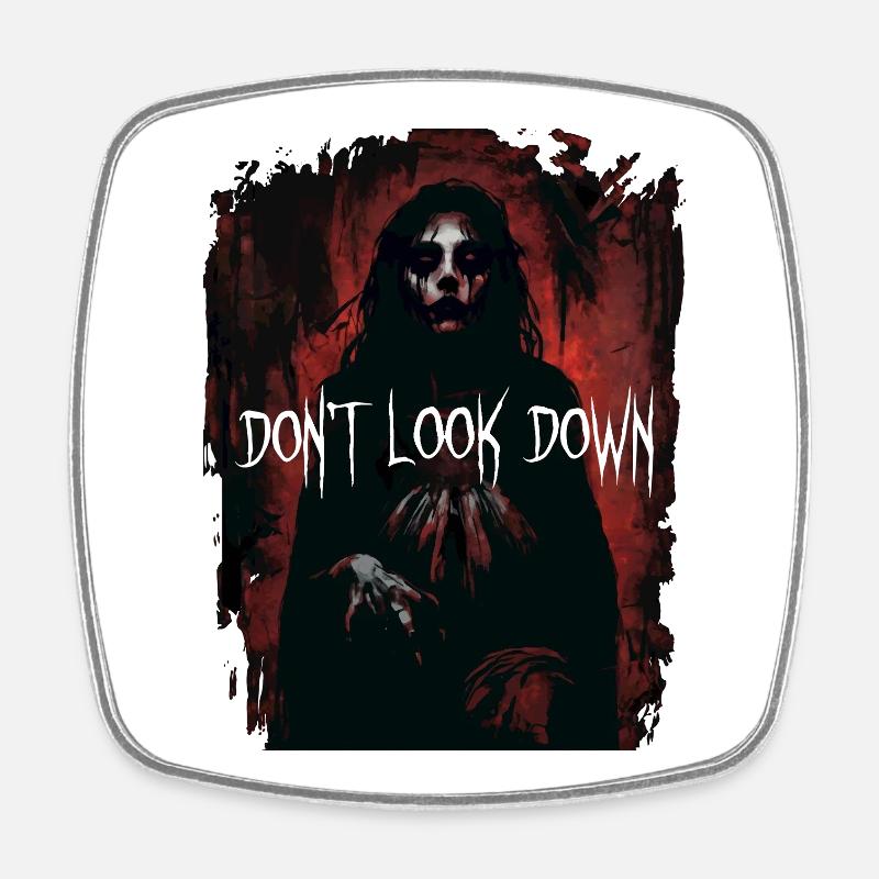 Dont Look Down Horror Portrait - Square fridge magnet - white