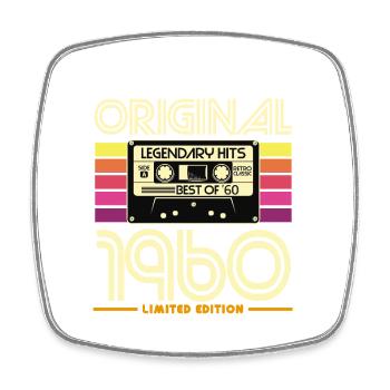 Originale limitierte Retro-Kassette von 1960 - Viereckiger Kühlschrankmagnet - Weiß - Vorne