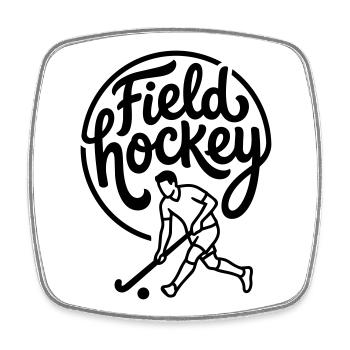 Hockey - Square fridge magnet - white - Front