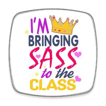Faire entrer Sass dans la Couronne de la Classe - Magnet carré - blanc - Devant