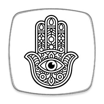 Hamsa sign - Square fridge magnet - white - Front