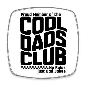Cool Dads Club - Dad Father's Day Gift - Square fridge magnet - white - Front