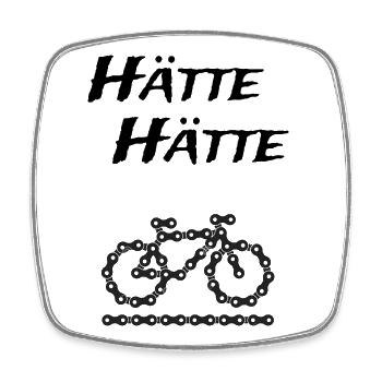 Dictons du quotidien, il y aurait eu une chaîne de vélo - Magnet carré - blanc - Devant
